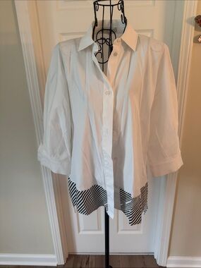 Classic White Button-Down Blouse